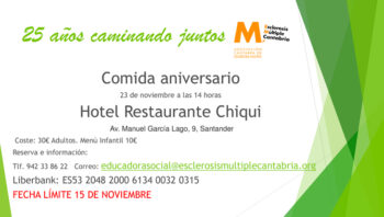 Comida aniversario 25 años caminando juntos